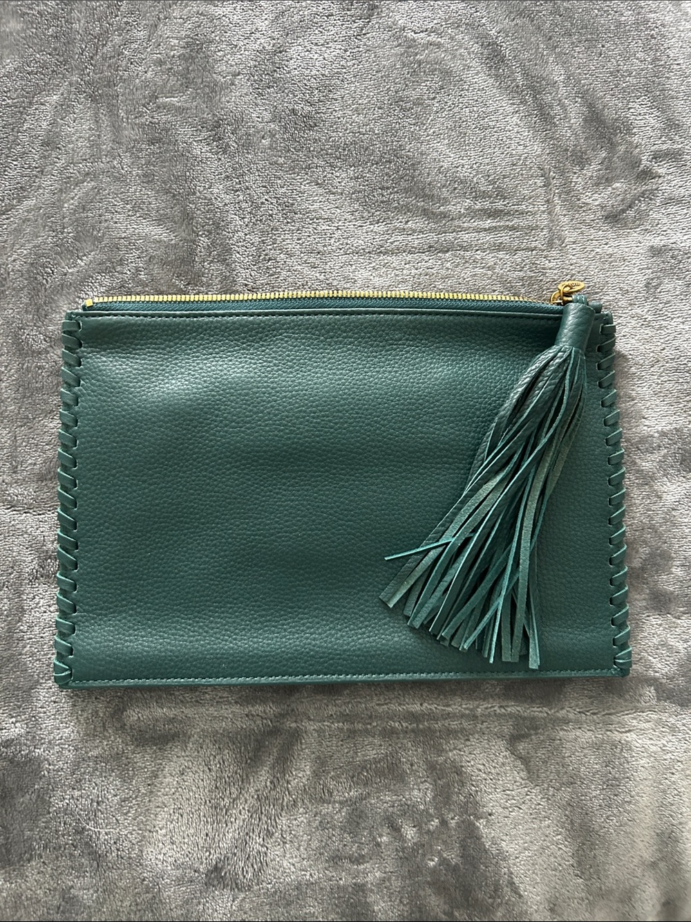 NWOT HOBO Teal Leather Tassel Clutch - Women Bags - Picture 1 of 4